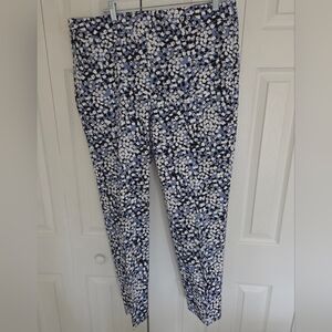 Talbots Chatham Ankle Pants in Blue and White